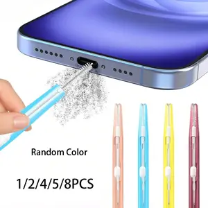 1/2/4/5/8pcs Charging Port Cleaner, Phone Cleaning Kit, Anti-Clogging Portable Mini Brushes & Hook Dual Side Phone Cleaner for Smartphones, Tablets, Earphones & Charging Ports - Compact Repair