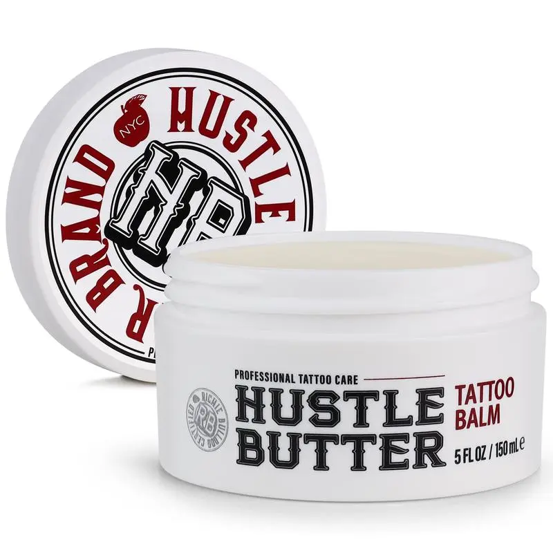 Hustle Butter 5oz Tattoo Balm For New & Older Tattoos - While Healing - Moisturizes and Rejuvenates Tattoo Aftercare Cosmetics