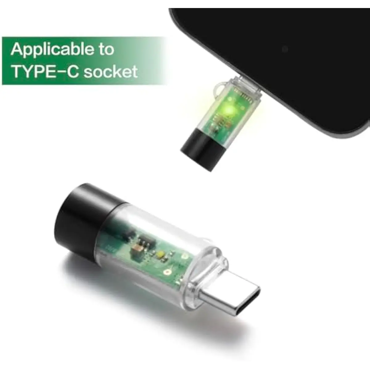 USB-C Electric Lighter – Windproof, Waterproof, Powered by Phone or Power Bank, Auto-Off After 10 Seconds, Mini & Lightweight (Transparent)