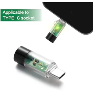 USB-C Electric Lighter – Windproof, Waterproof, Powered by Phone or Power Bank, Auto-Off After 10 Seconds, Mini & Lightweight (Transparent)