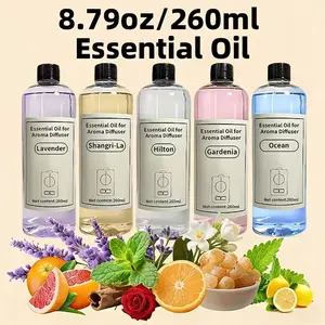 Essential oil refill, suitable for aromatherapy, with a charming floral fragrance, creating a warm and elegant home atmosphere, eliminates odors, long-lasting, elegant floral scent, easy to refill, designed for all types of diffusers, 5 flavors