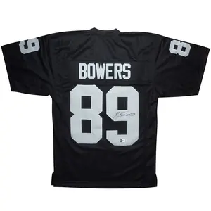 Brock Bowers Autographed Las Vegas (Black #89) Custom Jersey - Beckett