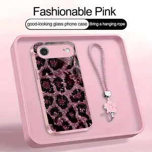 Suitable for [iPhone 17 Air] high-end women's phone case，a beautiful four-leaf clover lanyard is included🥰,simple yet sophisticated leopard print design, affordable price, available in multiple colors YM99