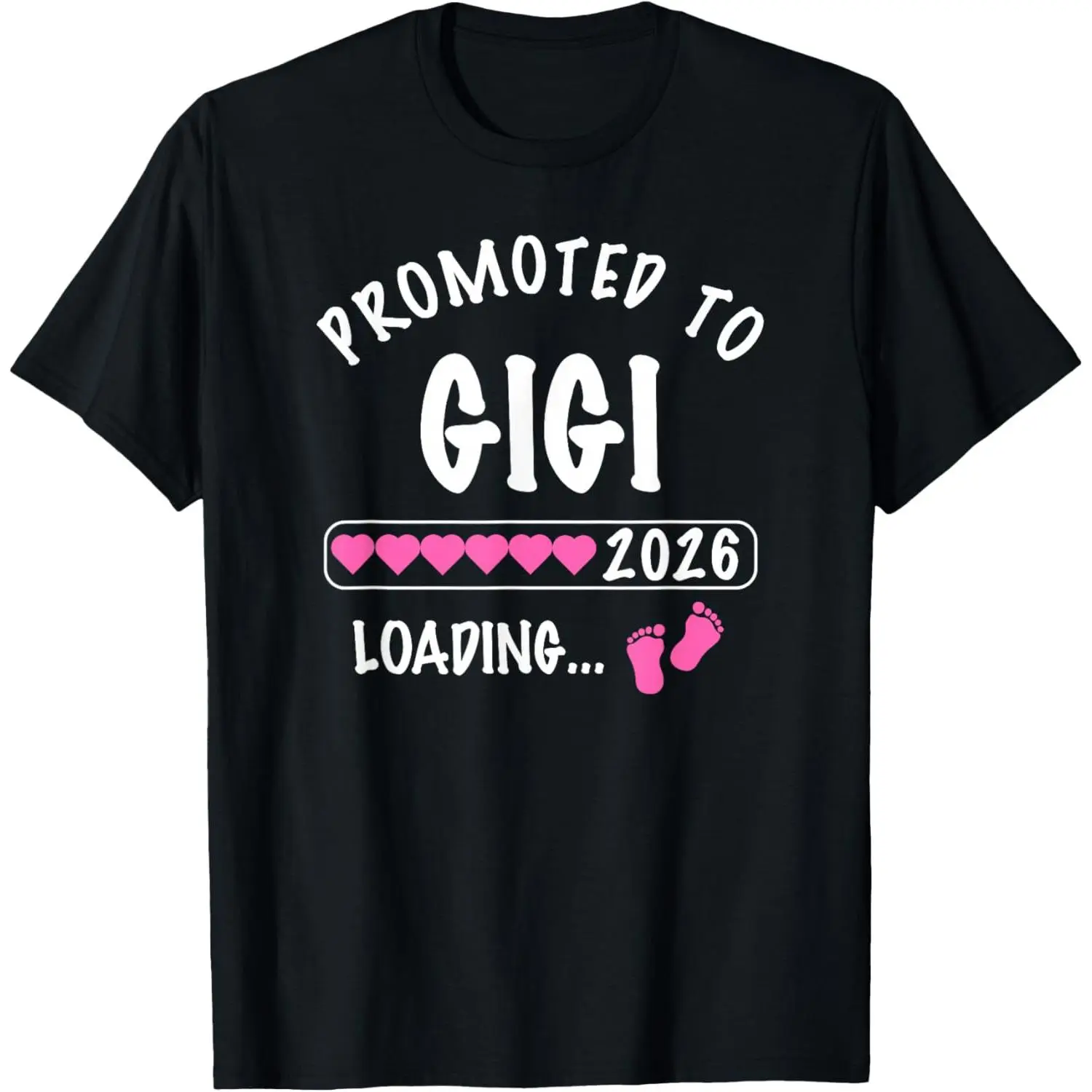 Women's 100% Cotton Round Neck Graphic Top - Casual Everyday T-Shirt for 2026 Gigi-Promoted Girl Baby Gender Reveal Families