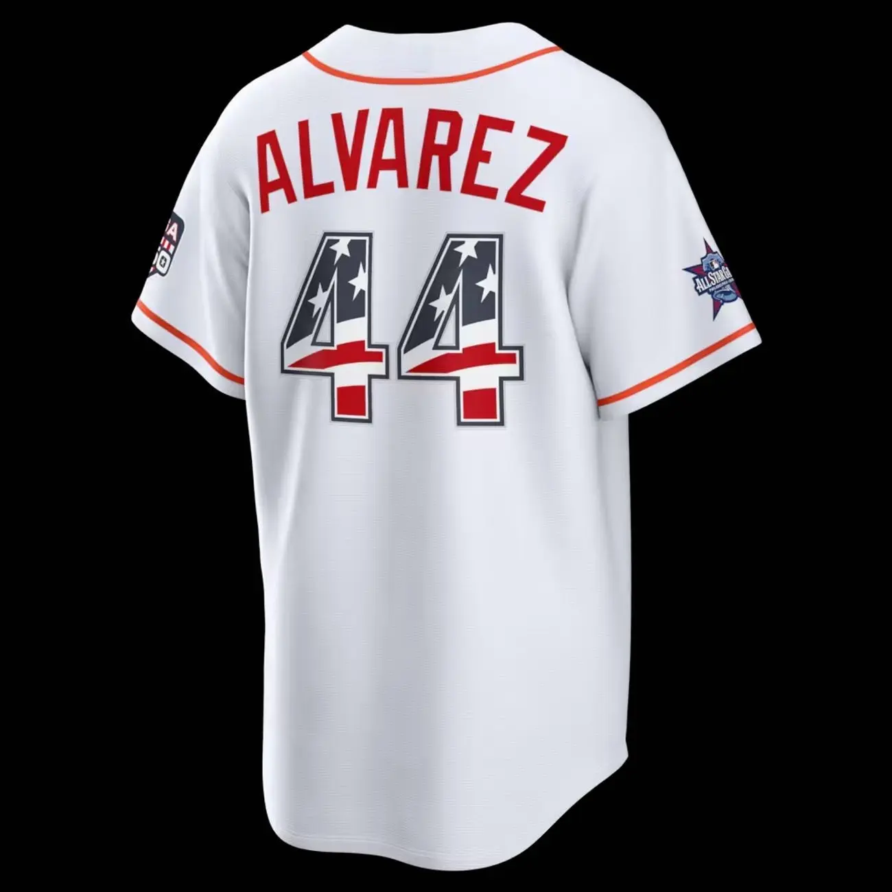 Unisex Baseball Jersey Alvarez 44 2026 All-Star Edition Stars & Stripes Houston White Stadium Jersey