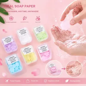 400 Petal Soap Sheets, Portable & Dissolvable Hand Wash Paper, 4-Box Set for Flower-Shaped Disposable Scented, Fragrance Soap, Floral Soap Flakes, Portable Lightweight Hand Soap for Indoor/Outdoor Travel, Camping, Hiking & Back to School Gifts