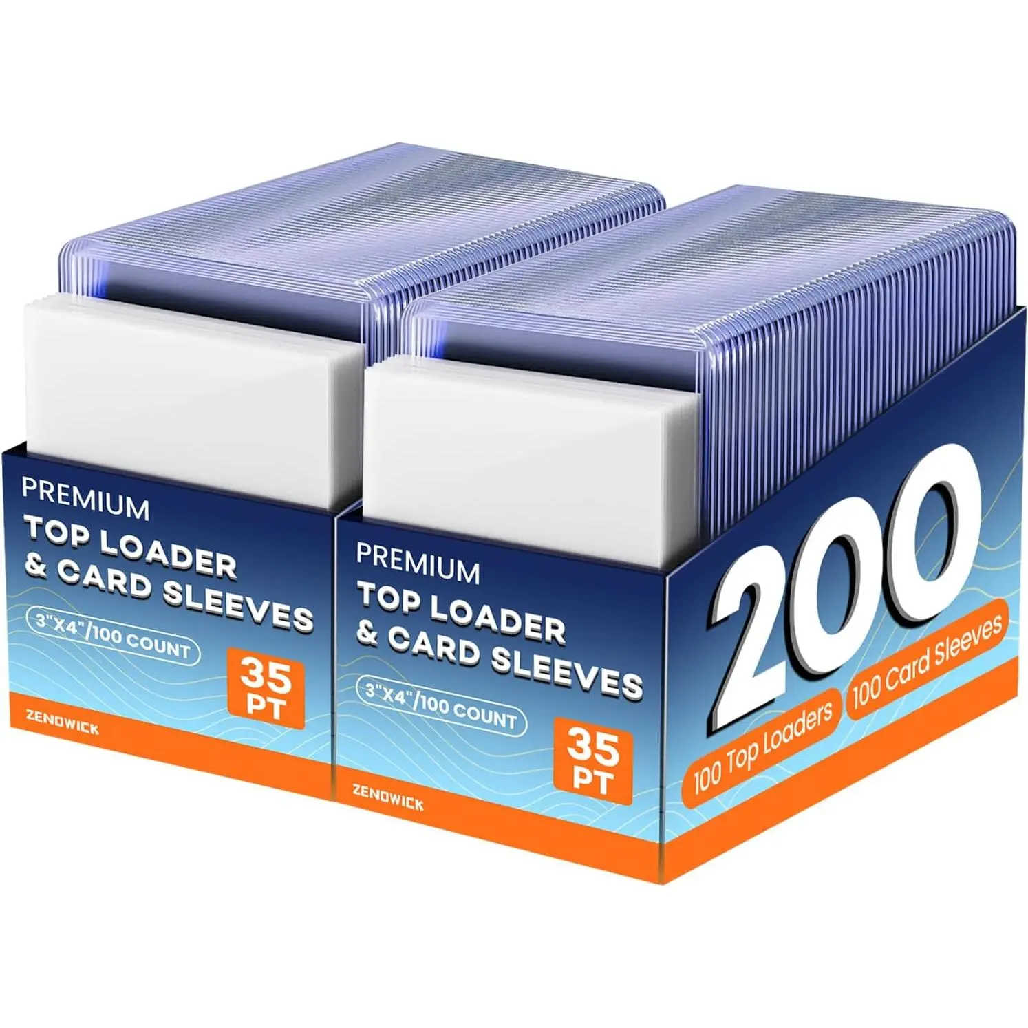 200 Card Sleeves Top Loaders for Cards, 3" x 4" Hard Plastic Toploaders, Baseball Card Protectors, Trading Card Holder for Football Sports Cards (100 Toploaders + 100 Penny Sleeves) Happy Mother’s Day Gift