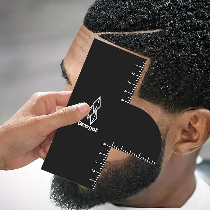Enhancement Card for Barbers with Measurement Indicators, Reusable Barber Line up Tool, and Color Spray Edge Hairline Shaping Tool, Haircare heatless