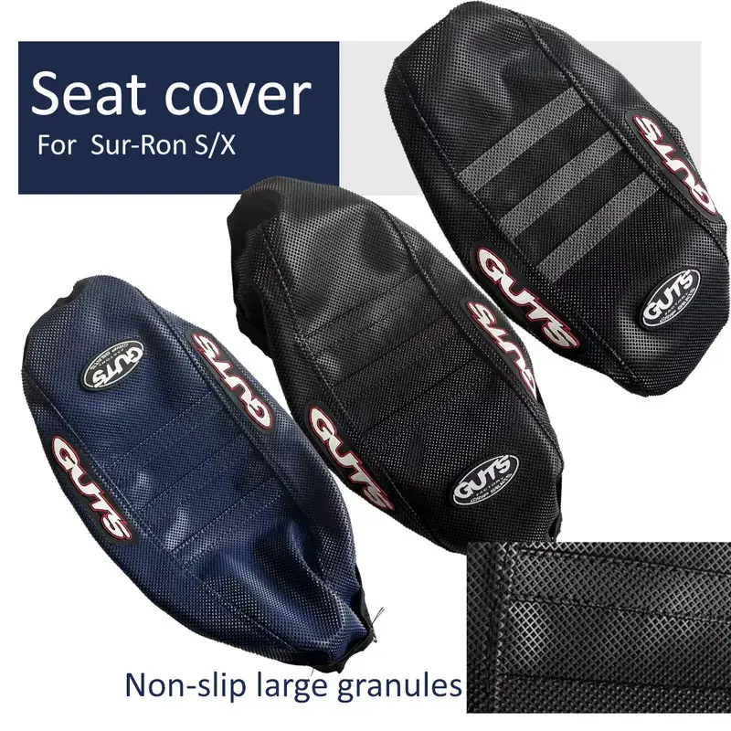 Pro Ribbed Soft Rubber Gripper Seat Slipcover for Sur Ron Lightbee X S Off-Road Electric Ebike, Dirt Bike, Motocross & Motorcycle Accessory, Easy-to-Install Ebike & Motocross Accessories