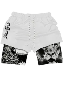 Anime Performance Shorts Summer Double Layer Beach Pants Fitness Training Pant Sports