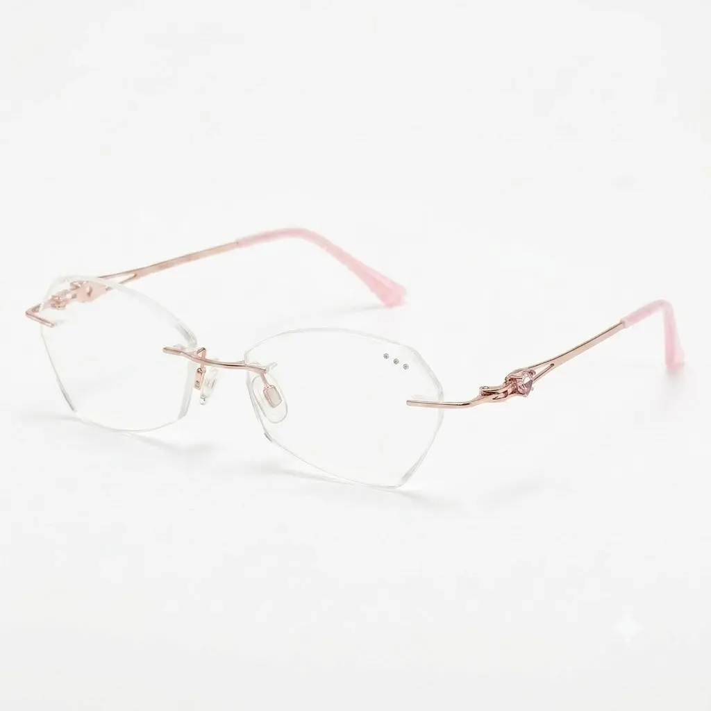 Z&L HOUSE boutique offers stylish women's eyeglasses featuring exquisite pink rhinestone lenses and uniquely designed temples, exuding an elegant charm. These comfortable reading glasses come with a premium case and cleaning cloth