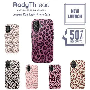 [Flash Deals] RodyThreads Pink Leopard Phone Case, Sparkle Cheetah Print Glossy iPhone 17 Pro Max Case Girls, Aesthetic Y2K Animal Print Case For iPhone 17 16 15 14 13 12, Samsung Galaxy S25 S24 S23