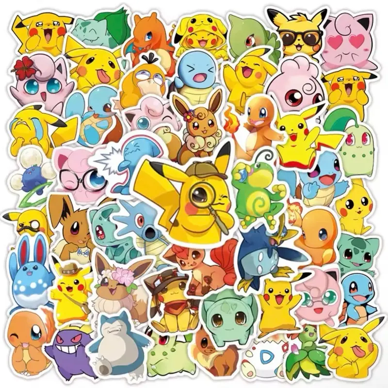 50 Pokemon Stickers Includes Detective Pikachu