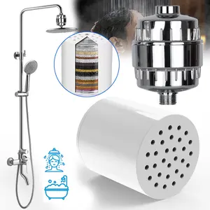 20-Stage Shower Head Filter Softens Water Removes Chlorine & Fluoride Comes with Filter