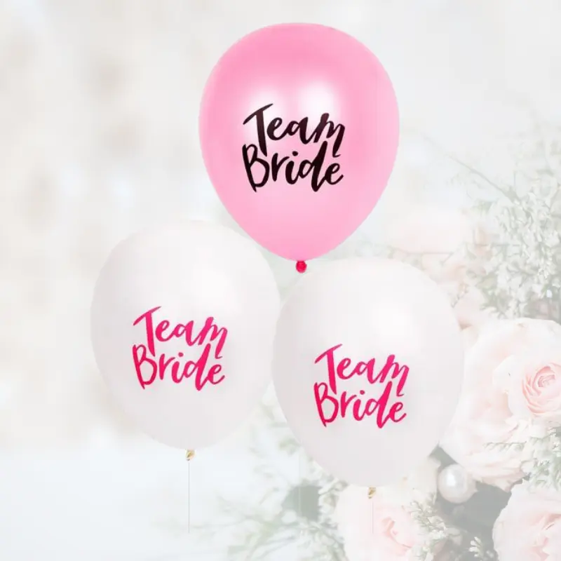 Bachelorette Party Bridal Shower Balloons, Team Bride Classy Wedding Decor Party