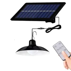 Solar Pendant Light Indoor Outdoor, Outdoor Hanging Lights, Patio Hanging Lights, Ip65 Waterproof, Remote Control Auto On/off, Garden Courtyard Barn Balcony Porch Gazebo House Landscape
