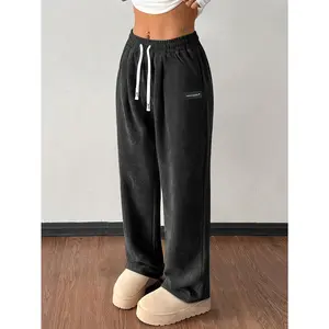 Women'S Corduroy Joggers Soft & Comfortable Straight Leg Pants with Drawstring Waist, Side Pockets, and Elastic Cuffs for Casual Wear, All Season Comfort, Casual Wear Pants | Straightleg Pants | Corduroy Fabric