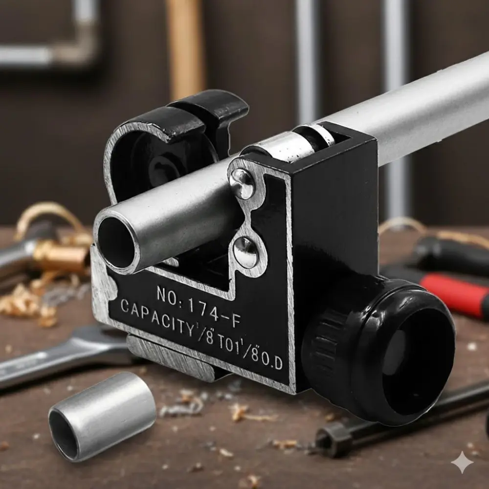 Adjustable Pipe Cutter Kit 3-28mm, Portable Telescopic Tube Cutting Tool for Stainless Steel, Copper, Multi-Material Heavy Duty Pipeline Trimming, Quick-Lock Non-Slip Rotary Cutter for Metal and Plastic Pipes, Construction Tools