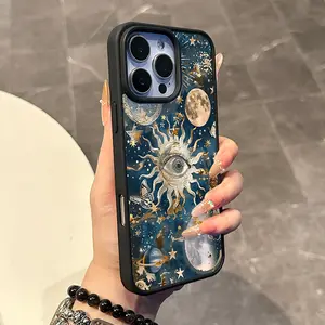 Chic Magnetic Case for iPhone11/12/13/14/15/16/17/promax Celestial Occult Art MagSafe Ready, Anti-Slip, Ultra Thin | Aesthetic Touch for Daily Use