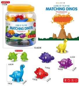 Matching Letters Dinosaur Toy, Double-Sided ABC Letters Dinosaur Match Game Fine Motor Toy with Uppercase Lowercase Alphabet, Educational Learning Toys