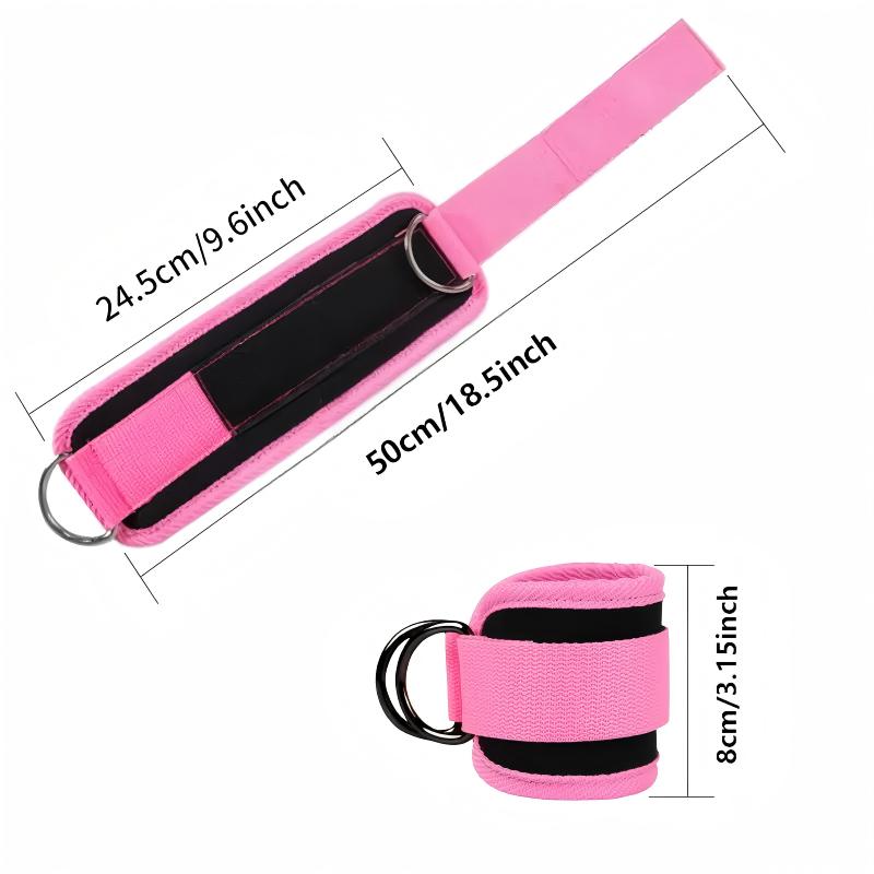 2 Counts Ankle Straps for Gym, Home & Outdoor Workouts, Cable Machine & Resistance Band Cuffs for Leg, Glute & Hip Strength Training