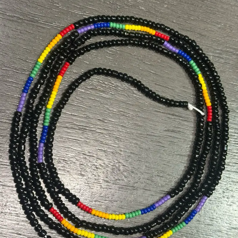 Pride tie on waist bead