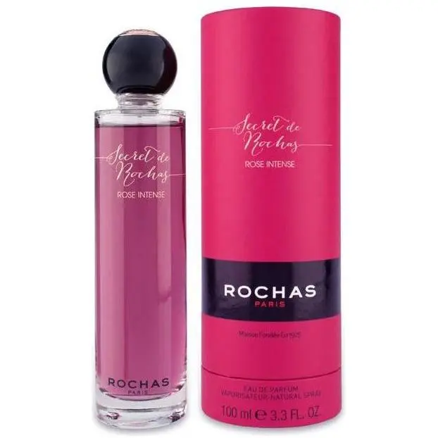 Rochas Secret de Rochas Rose Intense Women's Deep Floral Floral Fruity Eau de Parfum (EDP) - 3.4 oz/100 ml Bottle with Cucumber Base, Single Item, New in Box, Deep Floral Perfume