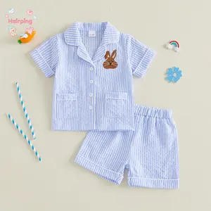 Baby Boy/Girl Classic White Short Sleeve Shirt & Shorts Set, Soft Breathable Cotton Toddler Clothing Set, Casual Daily Summer Outdoor Play Outfit