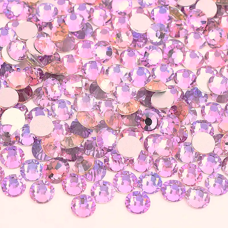 Pink Violet Glass Rhinestones