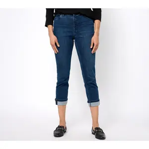 Denim & Co. Easy Stretch Denim Regular Easy Fit Crop Jean