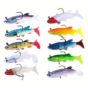 10pcs Soft Lead Bait Fishing Lures 7.5cm 12.5g Lifelike Wobblers Isca Artificial Bait Attract Fish Sea Fishing