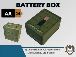 Battery Box - AA Batteries - Qty 24 - Stackable