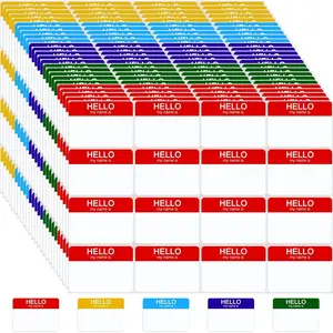 Name Tags,400 pcs Name Tag Stickers, Name Tag Labels,Hello My Name is Name Tags fo Classroom Party Meeting Luggage Clothes (Multicolored, 3 x 2 inch)