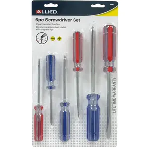 212 MAIN Allied 89082 6-Piece Hand Screwdriver Collection, Essential Hardware Tool