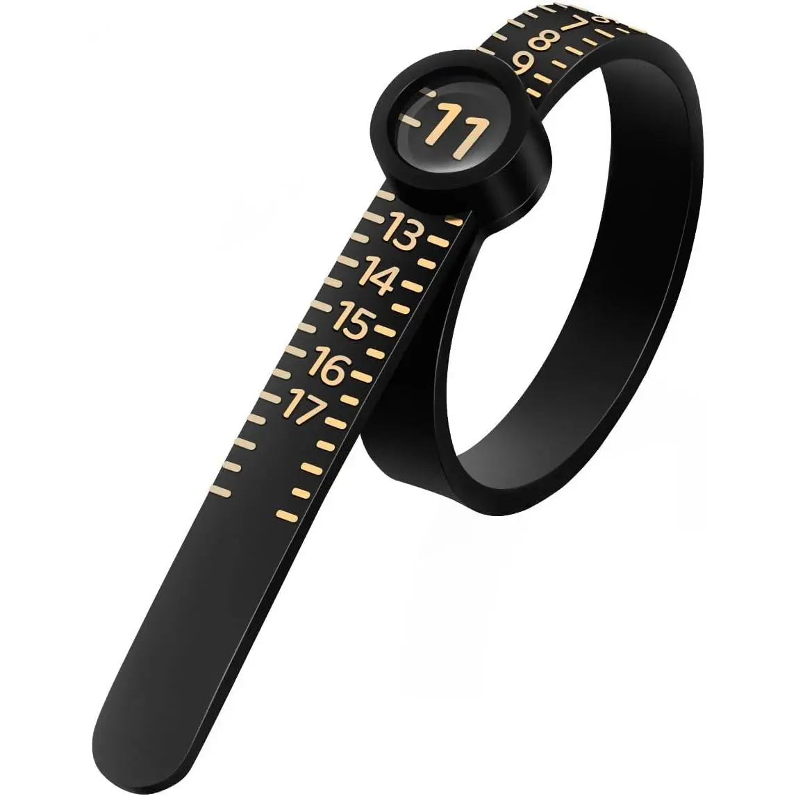 Ring Sizer Measuring Tool with Magnifier, for Ring Measurer and Ring Sizer Clear and Intuitive Reading. Plastic Ring Sizer with Lens, 1-17