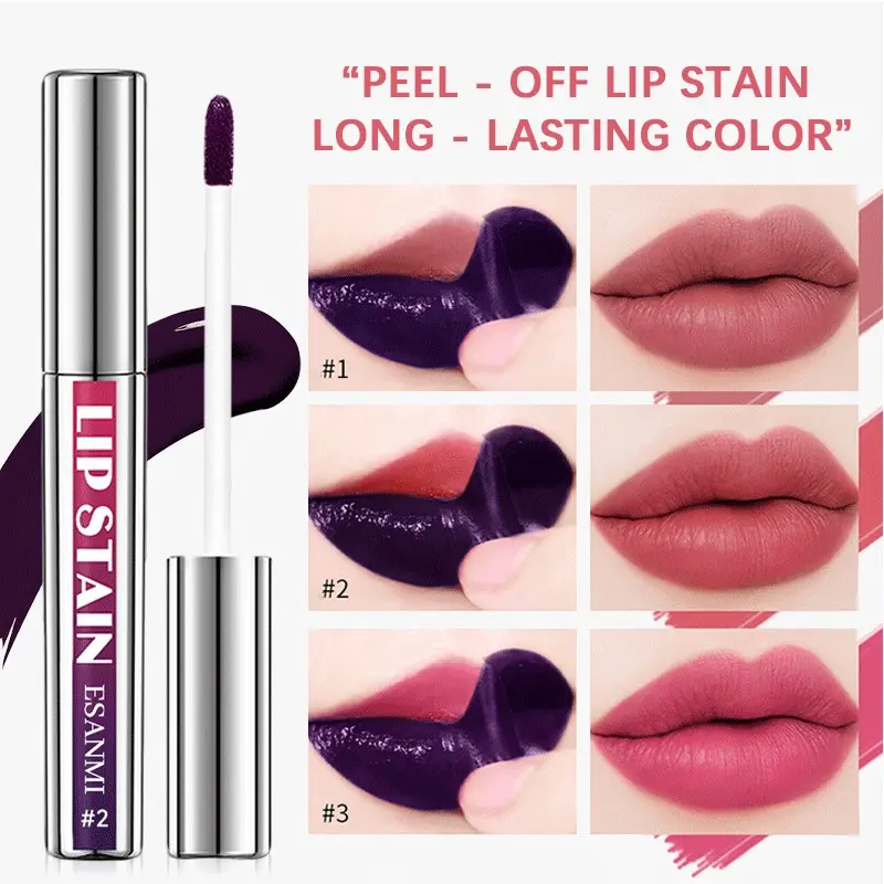 Long-lasting Lip Stain, Matte Peel-off Lip Gloss, Lipstick for Girls & Women, Suitable for All Skin Tones, Suitable for All Occasions Lip Makeup, Gift