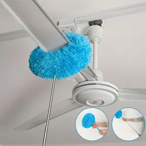 31" Extendable Microfiber Duster with Telescopic Long Handle for Ceiling Fan High Ceilings & Blinds - Washable Home Cleaning Tool