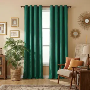 Summer Vibes, 52x95 Inch 2pcs Blackout Curtains for Living Room Bedroom Linen Blackout Curtains, Grommet Luxury Black Out Curtains for Windows Apartment L69