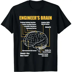 Humorous Sarcastic Engineer Gift Cotton T-shirt for Engineers