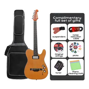 Bullfighter K10 Hybrid Silent Guitar – 2-in-1 Acoustic & Electric Modes, Built-in Chorus & Reverb Effects, Solid Maple Body, Lightweight & Portable – Perfect for Home Practice, Travel, and Stage Performance