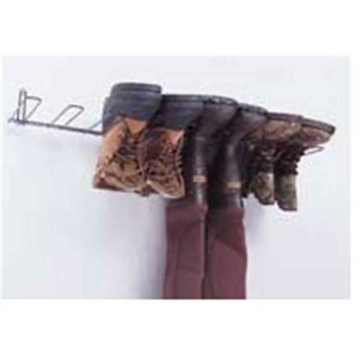 212 MAIN Industrial Steel Wall Boot Organiser - 1-Pair Hanging Storage Hangers, Black, Prevents Permanent Bending
