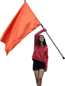Spinning Color Guard Flag with Pole – Lightweight Dance Flags w/ 71” Adjustable Rubber Coated Poles - Robust Tear-Resistant Color Guard Practice Flag - Cheer Flags for Competition, Performances