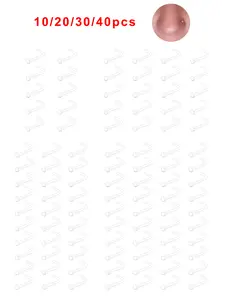 20Gauge Clear Nose Studs for Work Bioflex Plastic L Shape Clear Nose Piercing Retainers Nose Rings Nose Piercing Jewelry for Surgery Flat Top 10/20/30/40pcs 2mm