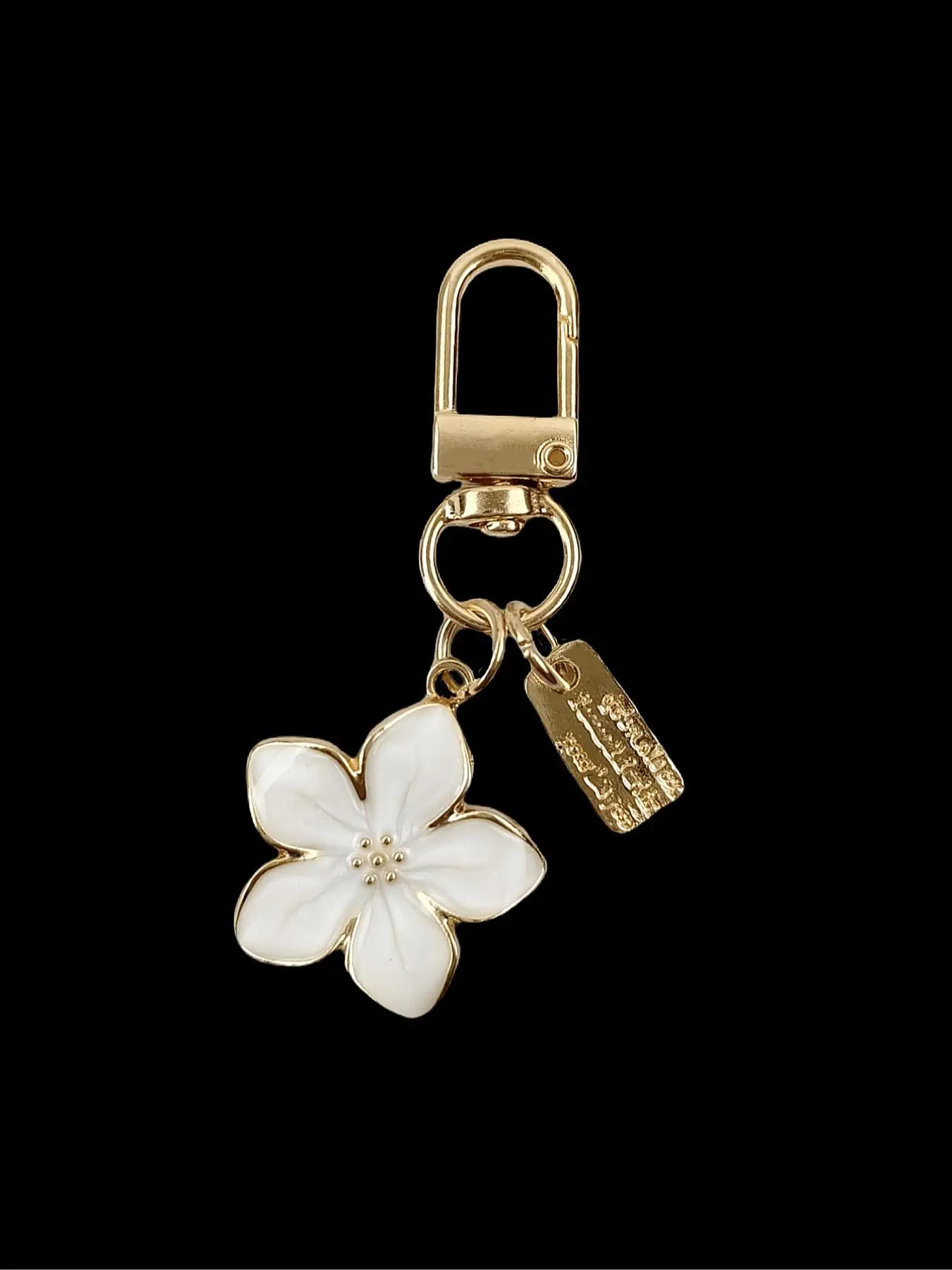 Flower Design Keychain, Cute Keychain for Women & Men, Floral Pattern Keychain, Fashionable Alloy Keychain, Fashion Accessories for Bag & Car Key Decoration, Keychain Charm