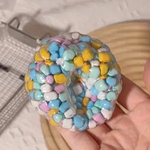 Asmr Explosive Bead Ball, Xylitol Soft Handmade Stress Ball, Soft Squishy Sensory, Holiday Party Favor, Eid Al Fitr & Family Gathering Gift