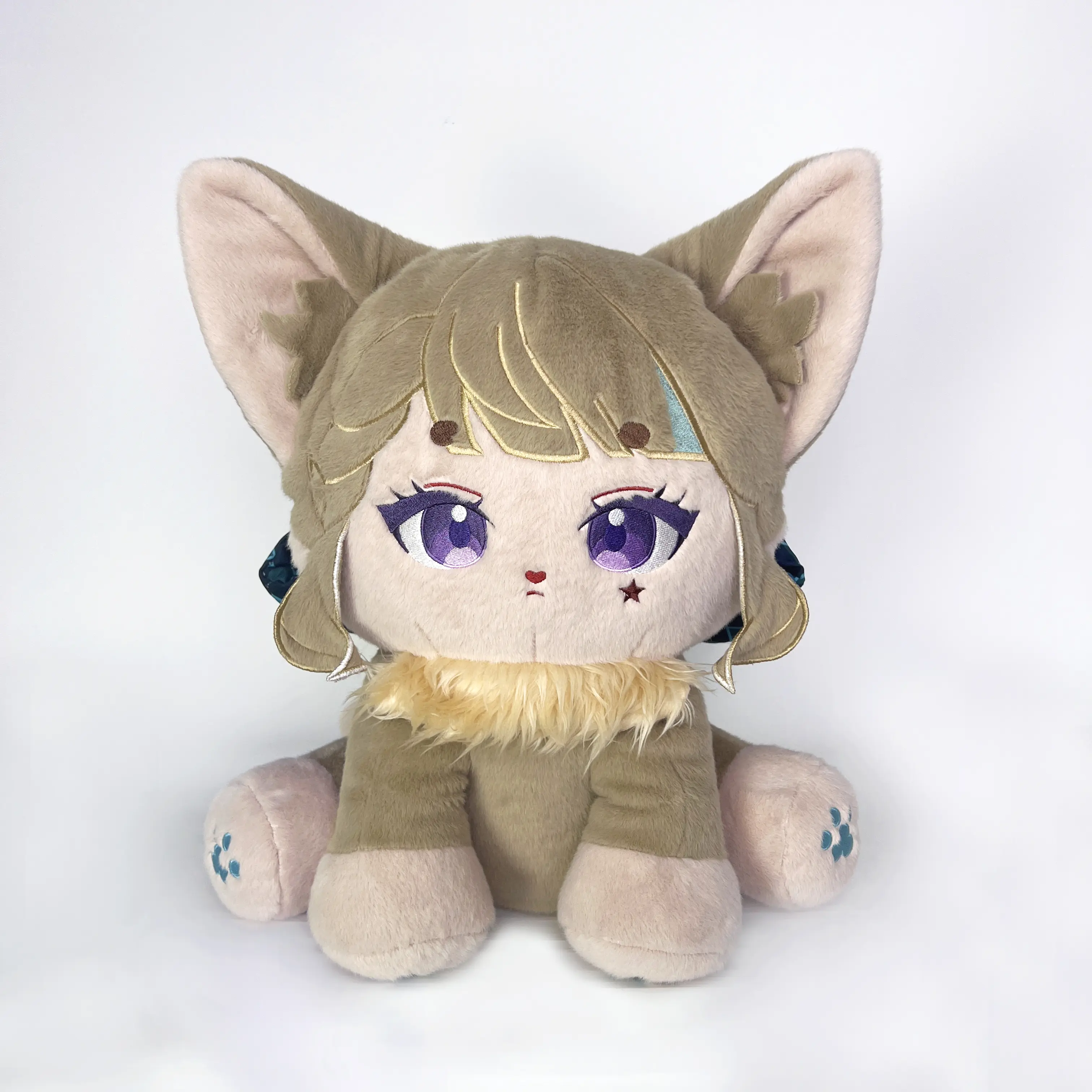 【CLEARANCE】PLUSHSHOP 17in Vibrant Lynnemeow Soft Stuffed Animal - Fluffy Fabric Stuffed Toy for Birthdays, Room Decoration, Fluffy Fabric Stuffed Toys