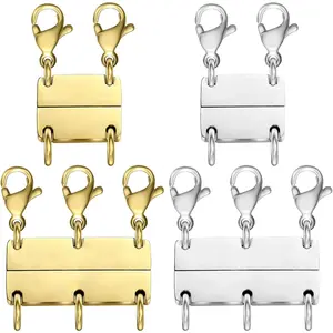 Multi Necklace Layering Clasps   Clasp,  and  Necklace Separator for Layering, Multiple  Closures for Layered Look