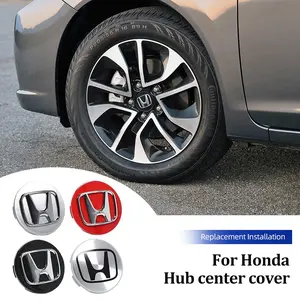 4Pcs Car Emblem Wheel Hub Center Cover Car Accessories For Honda Civic Accord Crosstour Spirior Odyssey Avancier UR-V Sienna Elysion CR-Z Fit Jazz Pilot CRV Passport City Shuttle HRV Vezel Insight Ridgeline Prologue Ny1 Elevate ZR-V