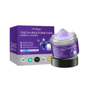 Purple Mineral Tooth Powder, Gentle Daily Oral Care for Brighter Smile, Fresh Breath & Surface Stain Care, Fresh Mint Flavor, Travel-Friendly, 1.76 oz