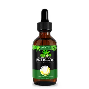 ALIVER Jamaican Black Castor Oil for Skin, Hair, Nails, Eyebrows & Eyelashes - Hexane Free & Pure Cold Pressed Moisturizer - Comfort, Skincare (60ml) Haircare